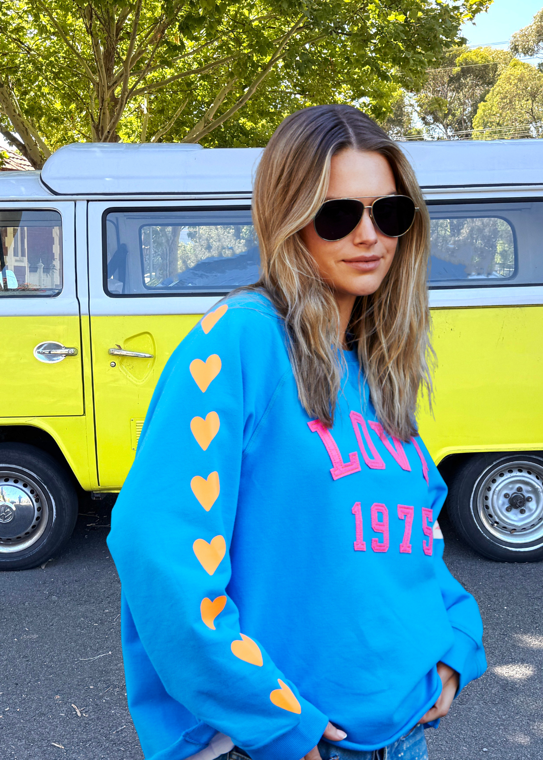 LOVE 1975 SWEAT - BLUE - SALE