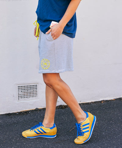 SANTA MONICA STRIPE SHORT - BLUE/WHITE