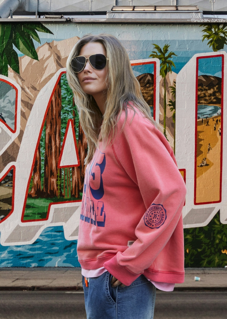 VINTAGE WASH 1985 SWEAT - WASHED RED - SALE