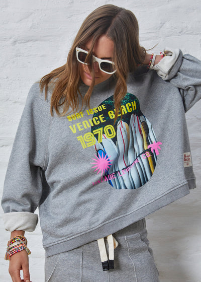 VENICE BEACH  SWEAT - GREY MARLE - SALE