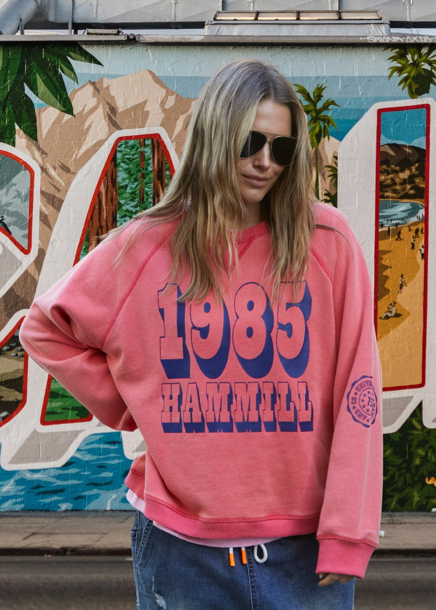VINTAGE WASH 1985 SWEAT - WASHED RED - SALE