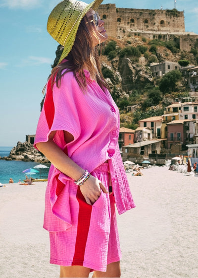 RESORT BEACH SHIRT - PINK