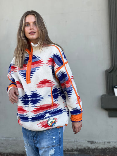 AZTEC HALF ZIP POLAR FLEECE