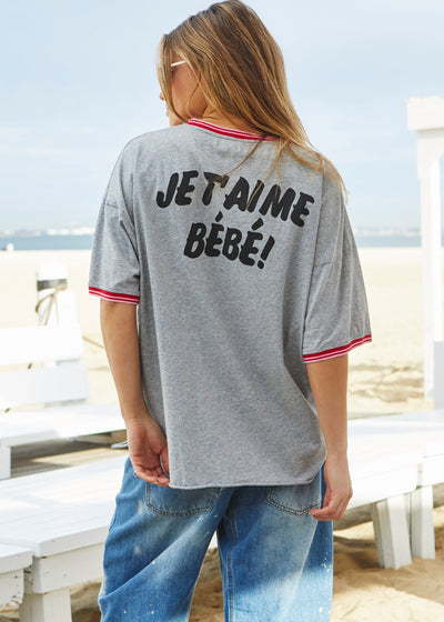 CEST LA VIE TEE - GREY MARLE