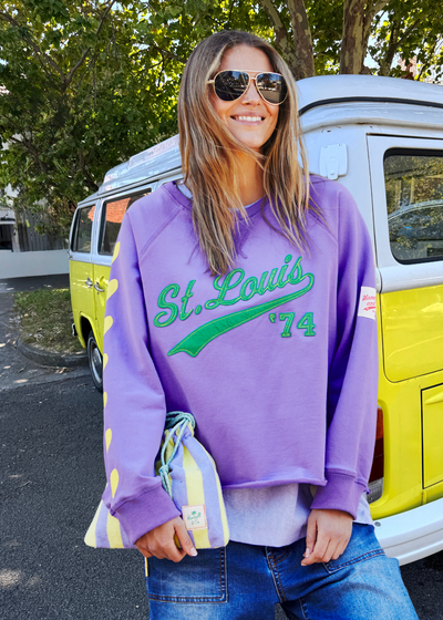 ST LOUIS FLEECY SWEAT - MAUVE - SALE