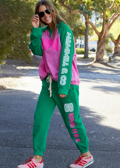 RETRO 1974 PINK/GREEN SWEAT - SALE