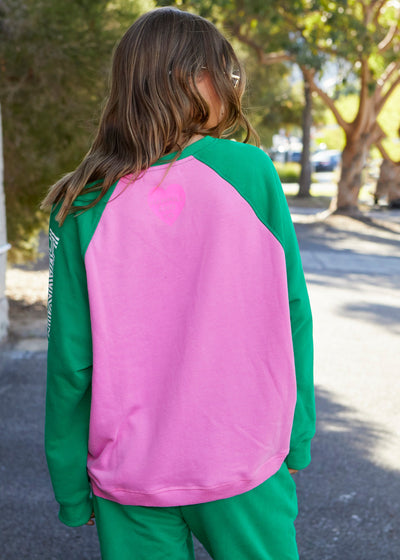 RETRO 1974 PINK/GREEN SWEAT - SALE
