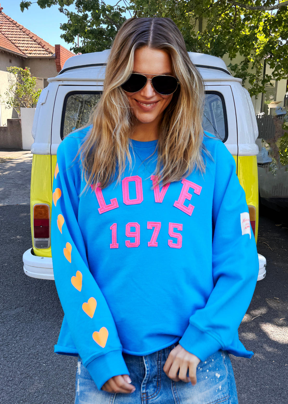 LOVE 1975 SWEAT - BLUE - SALE