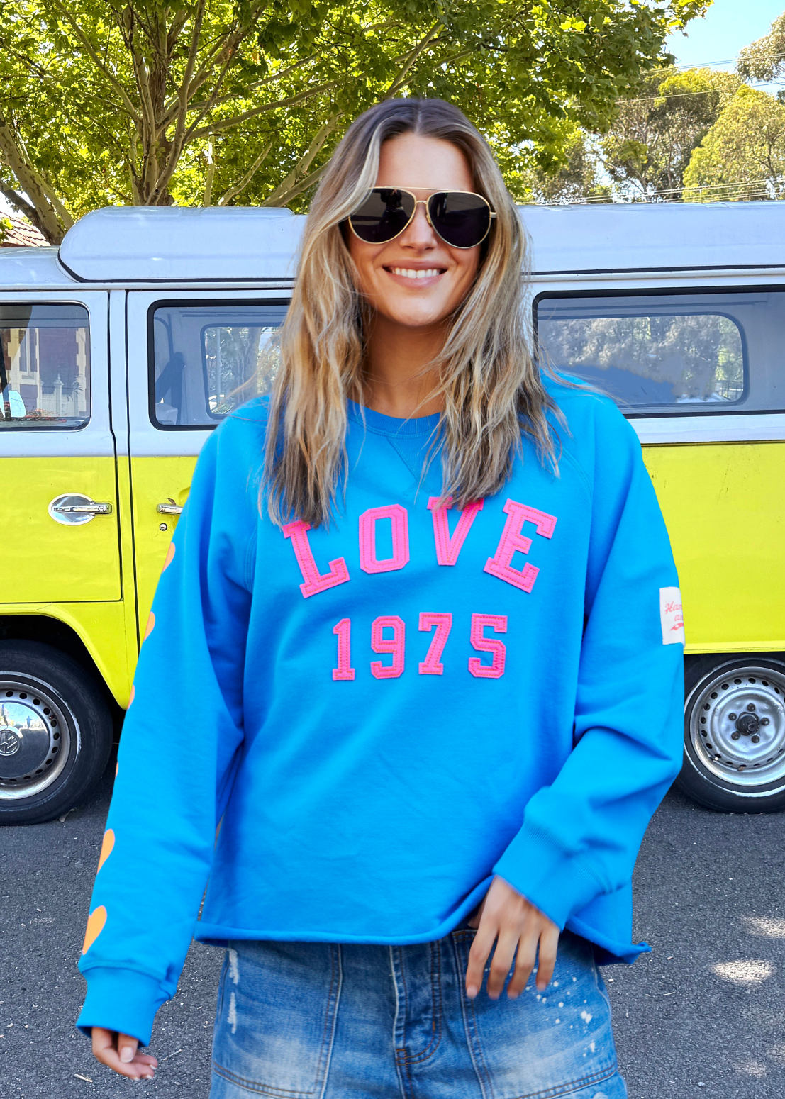 LOVE 1975 SWEAT - BLUE - SALE