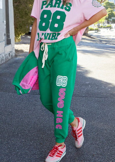 RETRO GREEN TRACK PANT - SALE