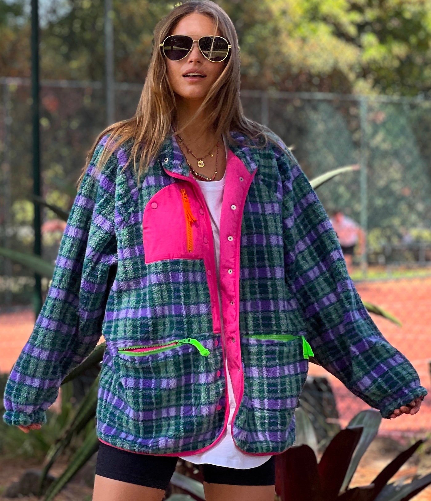 Hammill & Co Snugly and warm, our new check jacket has a soft jersey lining for extra comfort.
Features contrast zippers, contrast front placket and patch pocket, lined in jersey, stand up collar and longer length.