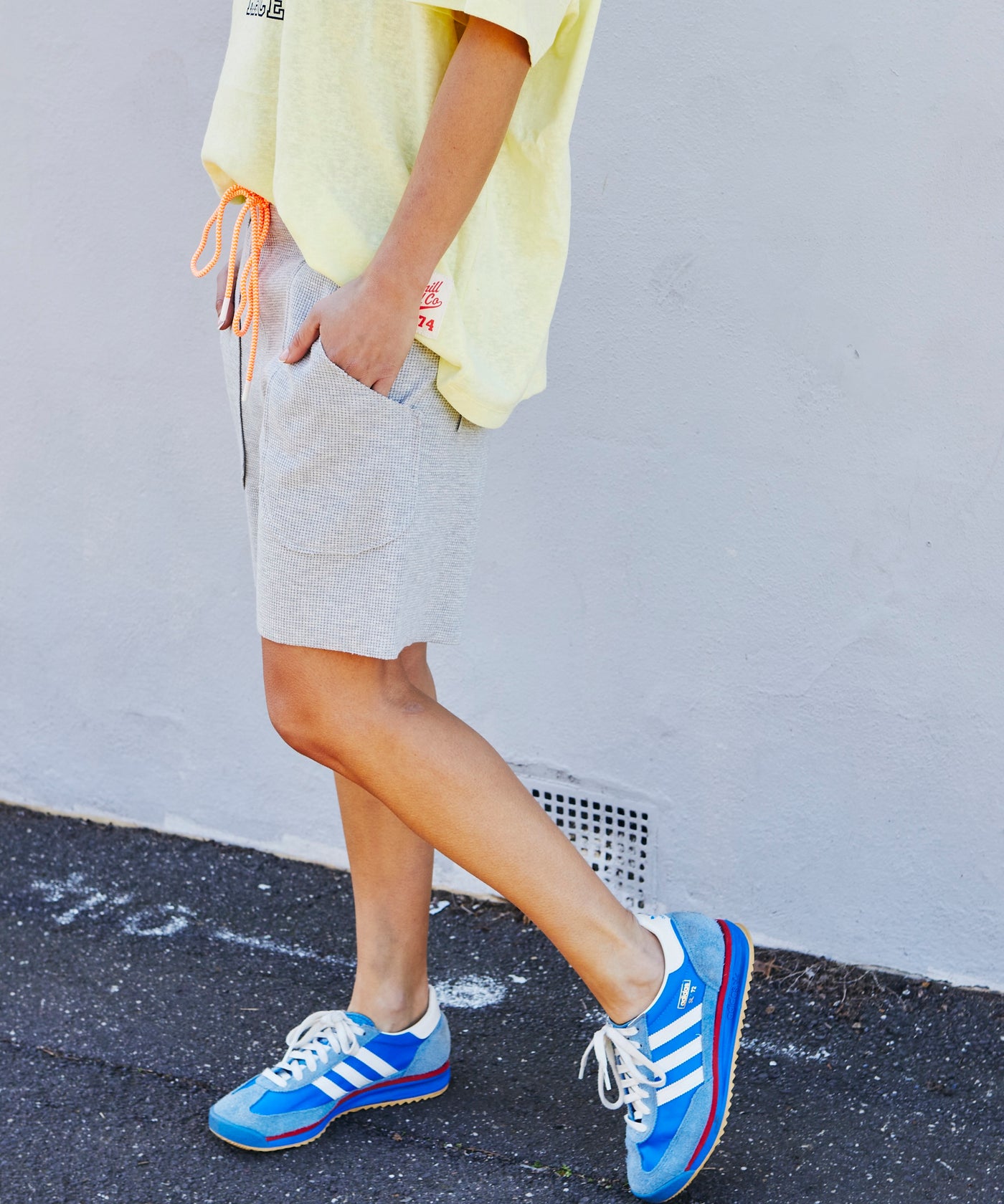 WAFFLE SHORT - GREY MARLE - SALE