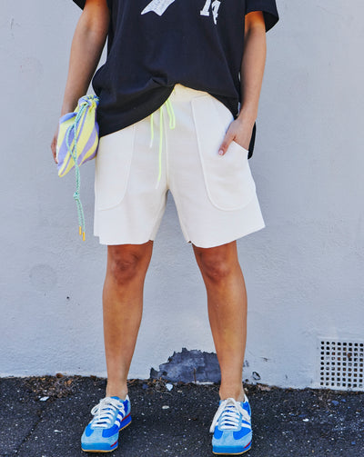 WAFFLE SHORT - WHITE - SALE