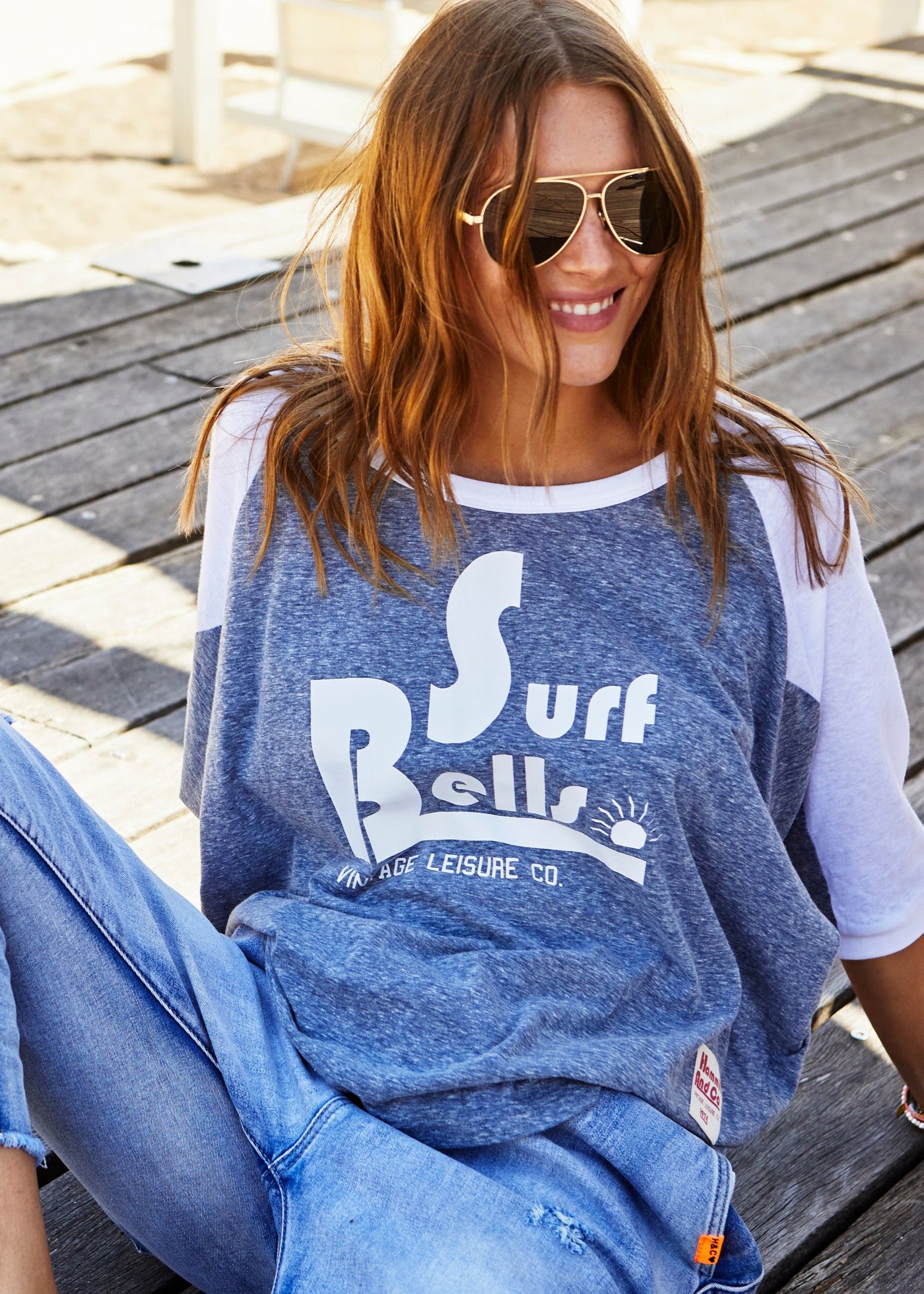 SURF BELLS RAGLAN - BLUE - SALE