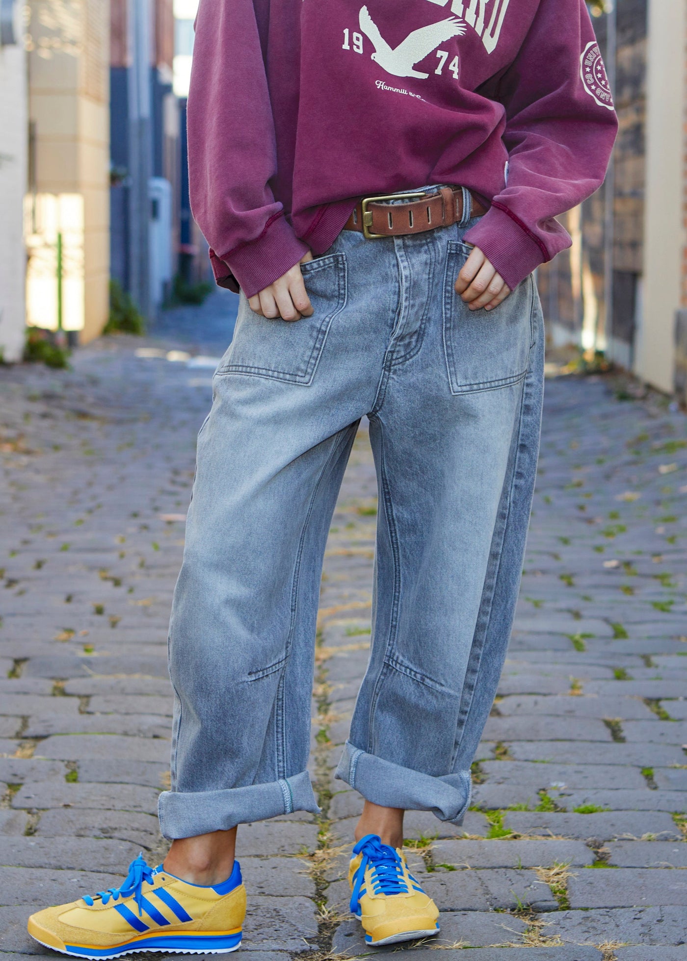 VINTAGE WASH CARPENTER JEAN - GREY WASH