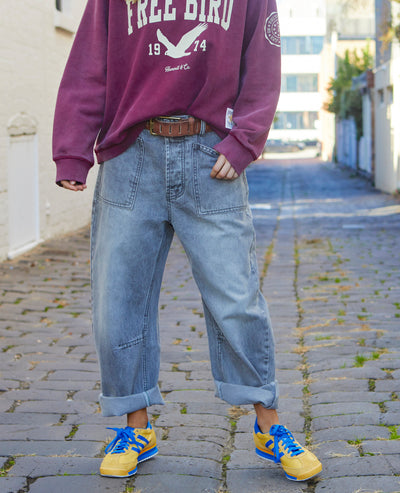 VINTAGE WASH CARPENTER JEAN - GREY WASH