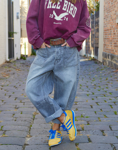 VINTAGE WASH CARPENTER JEAN - GREY WASH