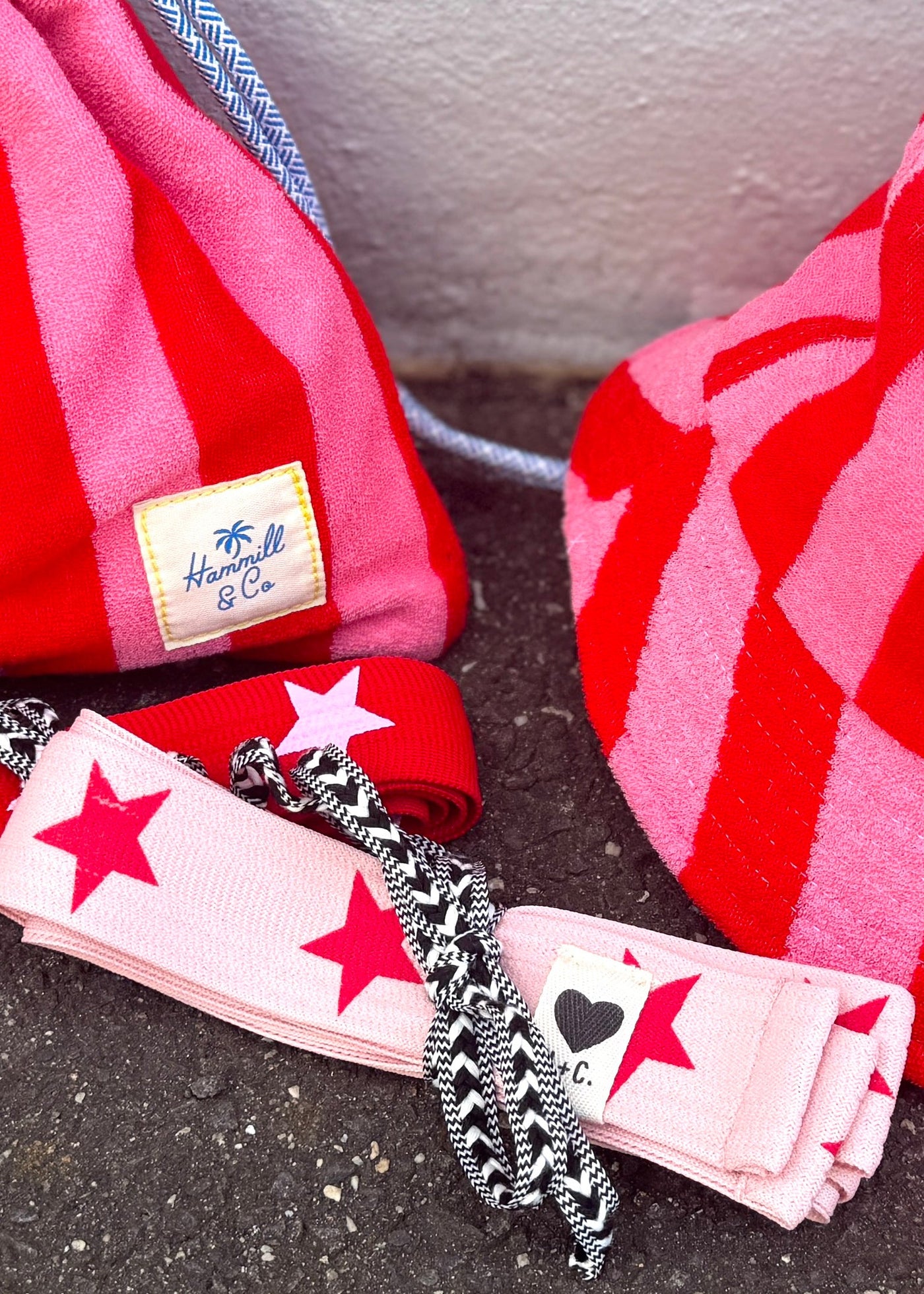 STAR TIE BELT - PINK