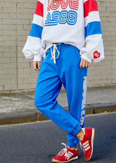 ROYAL BLUE LOVE TRACK PANT - SALE