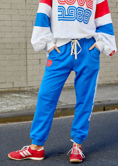 ROYAL BLUE LOVE TRACK PANT - SALE