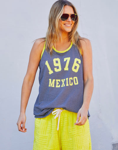 SALT & SUNSHINE  MEXICO TANK - NAVY/YELLOW