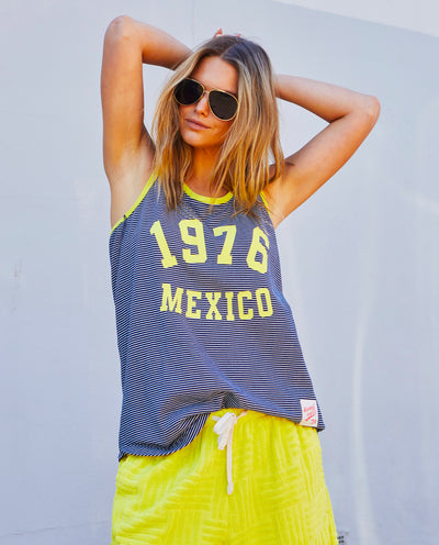 SALT & SUNSHINE  MEXICO TANK - NAVY/YELLOW