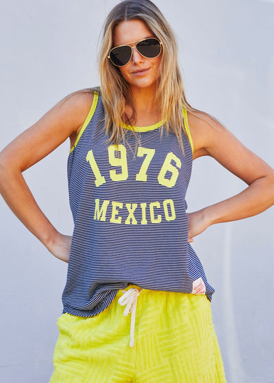 SALT & SUNSHINE  MEXICO TANK - NAVY/YELLOW