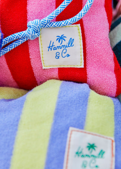 Hammill & Co adorable drawcord bag is bursting with colour and summer personality.