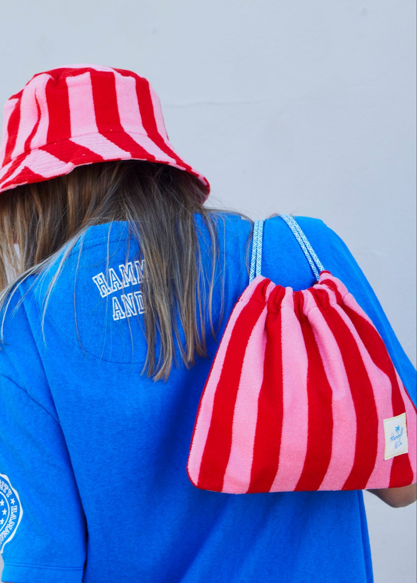 Hammill & Co adorable drawcord bag is bursting with colour and summer personality.