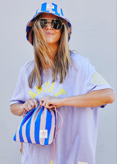 Hammill & Co adorable drawcord bag is bursting with colour and summer personality.