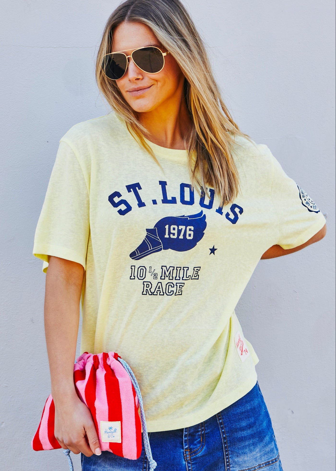 Hammill & Co soft lemon slouchy tee, it delivers that perfectly relaxed, lived-in vibe.