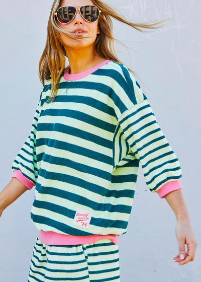 Hammill & Co new 3/4 sleeve sweat is the perfect blend of comfort and effortless style. Designed with a relaxed, easygoing fit and sleeves that finish just below the elbow, it gives you that laid-back sweatshirt feel without the bulk.