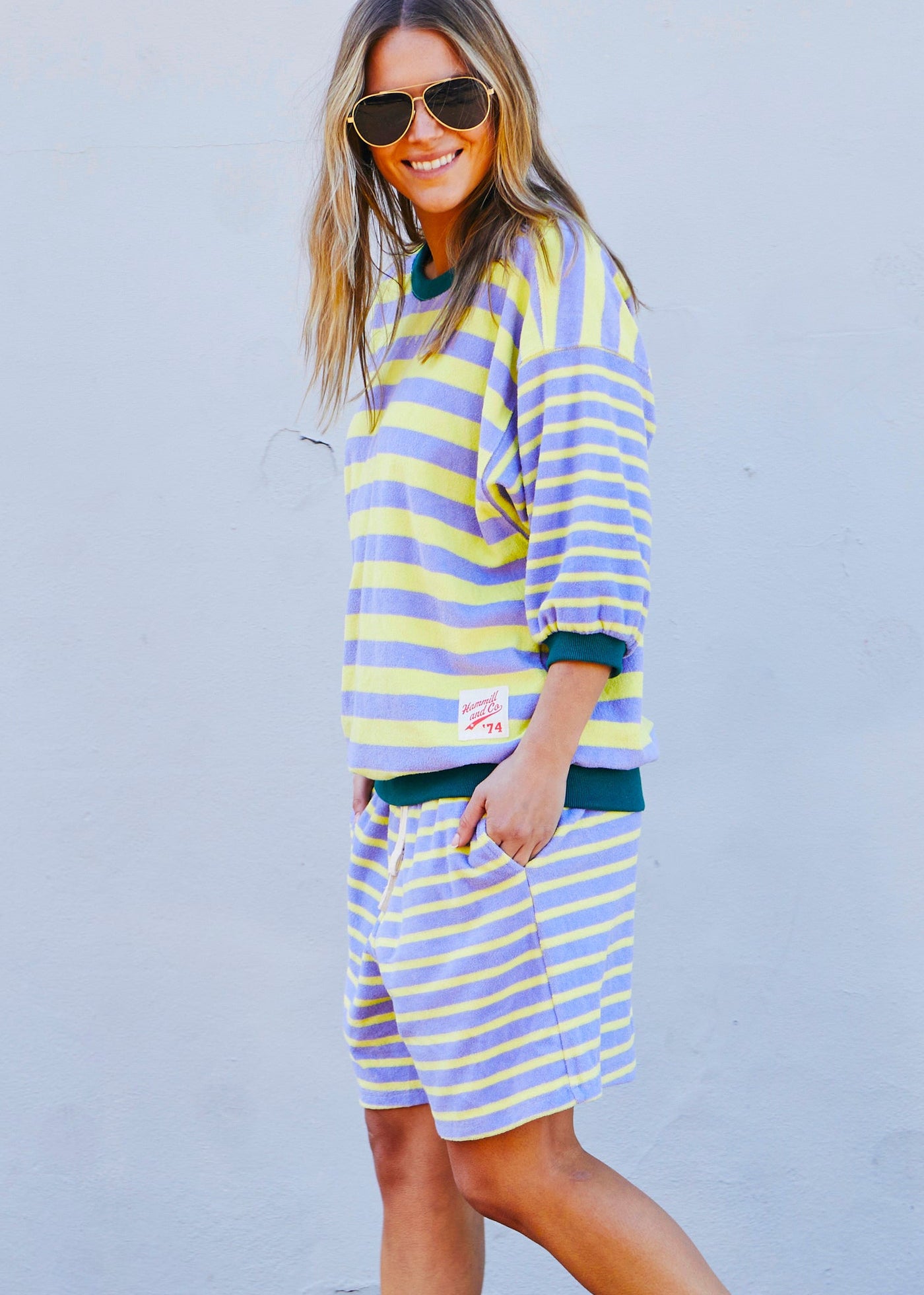 Hammill & Co new 3/4 sleeve sweat is the perfect blend of comfort and effortless style. Designed with a relaxed, easygoing fit and sleeves that finish just below the elbow, it gives you that laid-back sweatshirt feel without the bulk.