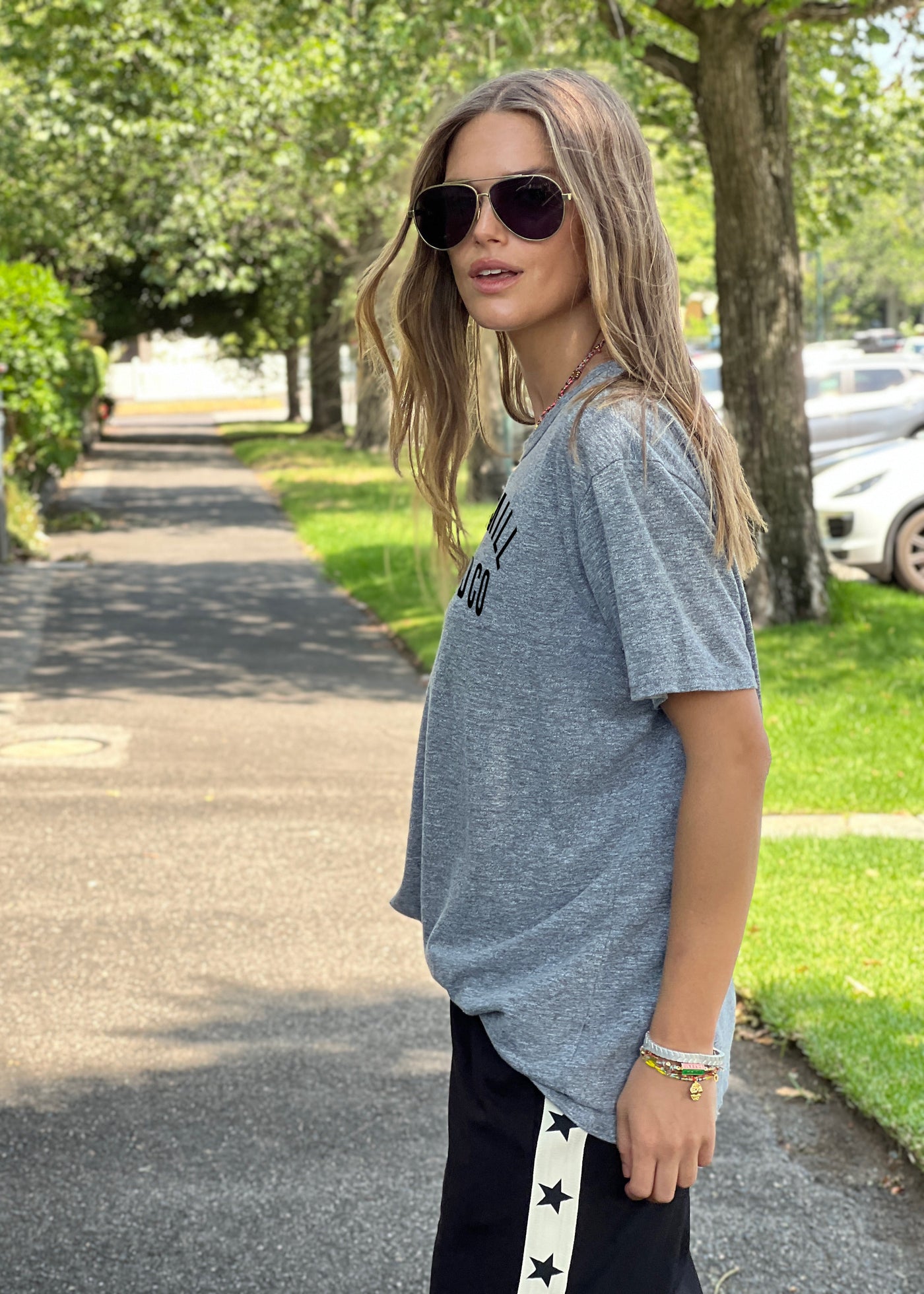 Hammill and Co Varsity logo tee in our standard fit. Grey marle body colour with a black Hammill and Co print on the front.