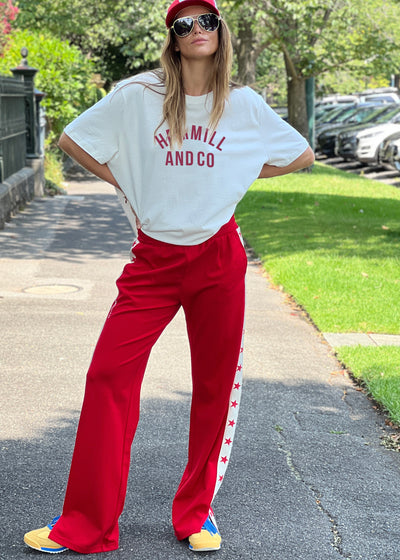 Hammill & Co wider  leg street pant is a new addition to our track pant offering, an easy pull versatile style that is super comfy yet super stylish which can be dressed up or down!
