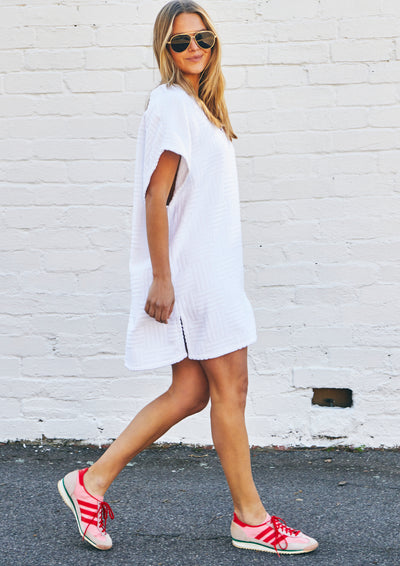 SALT & SUNSHINE TOWELLING COVER-UP - WHITE