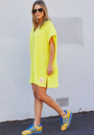 SALT & SUNSHINE TOWELLING COVER-UP - YELLOW