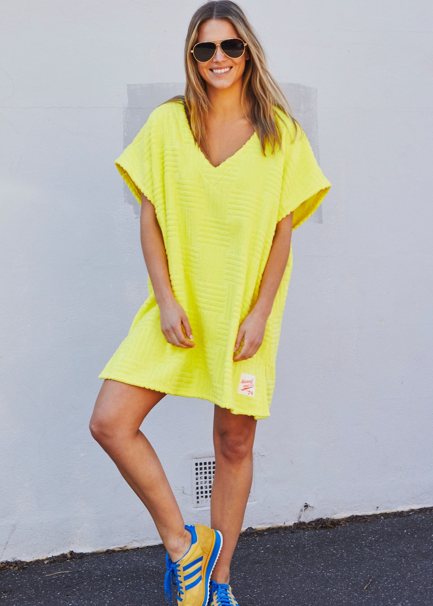 SALT & SUNSHINE TOWELLING COVER-UP - YELLOW