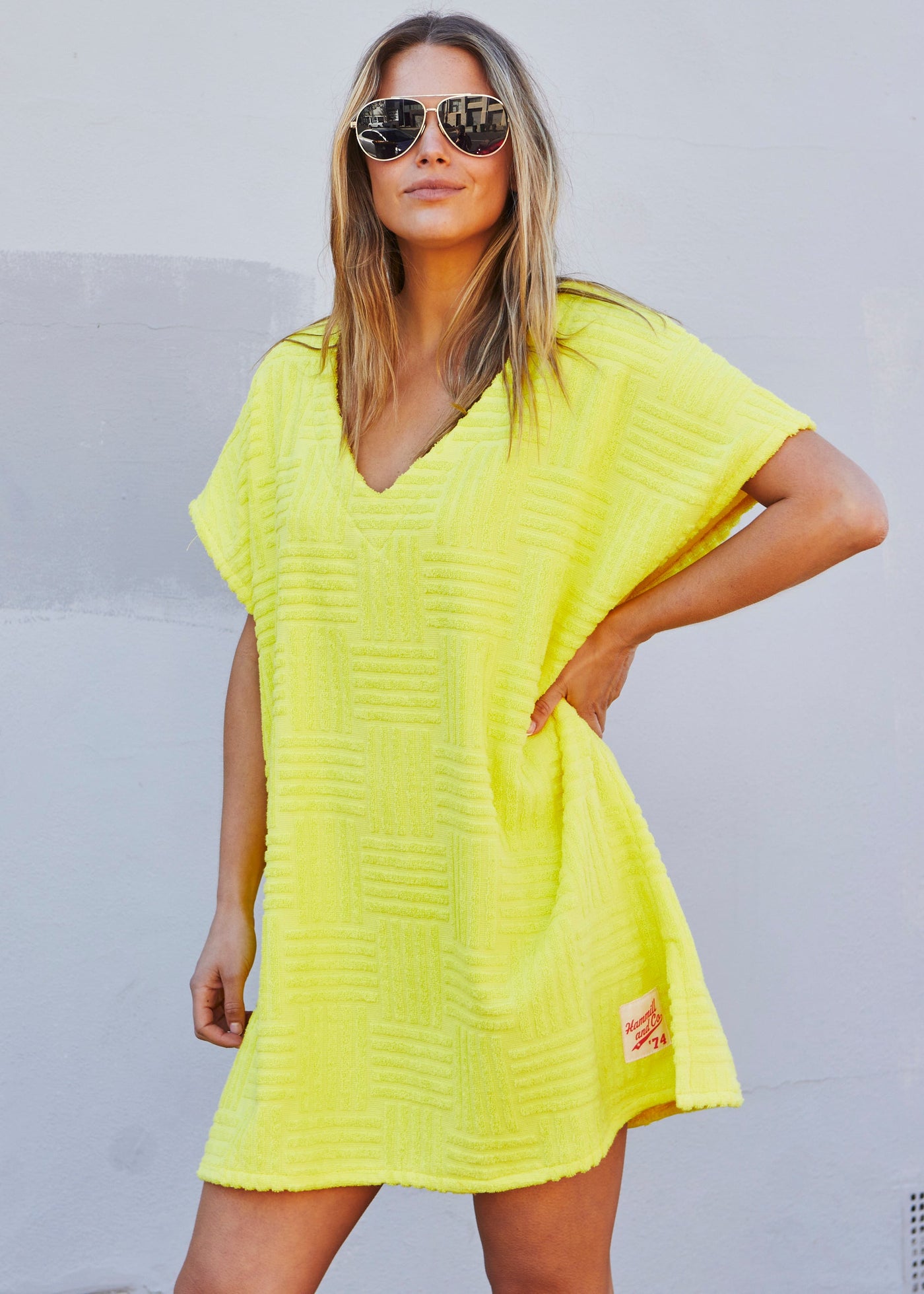 SALT & SUNSHINE TOWELLING COVER-UP - YELLOW