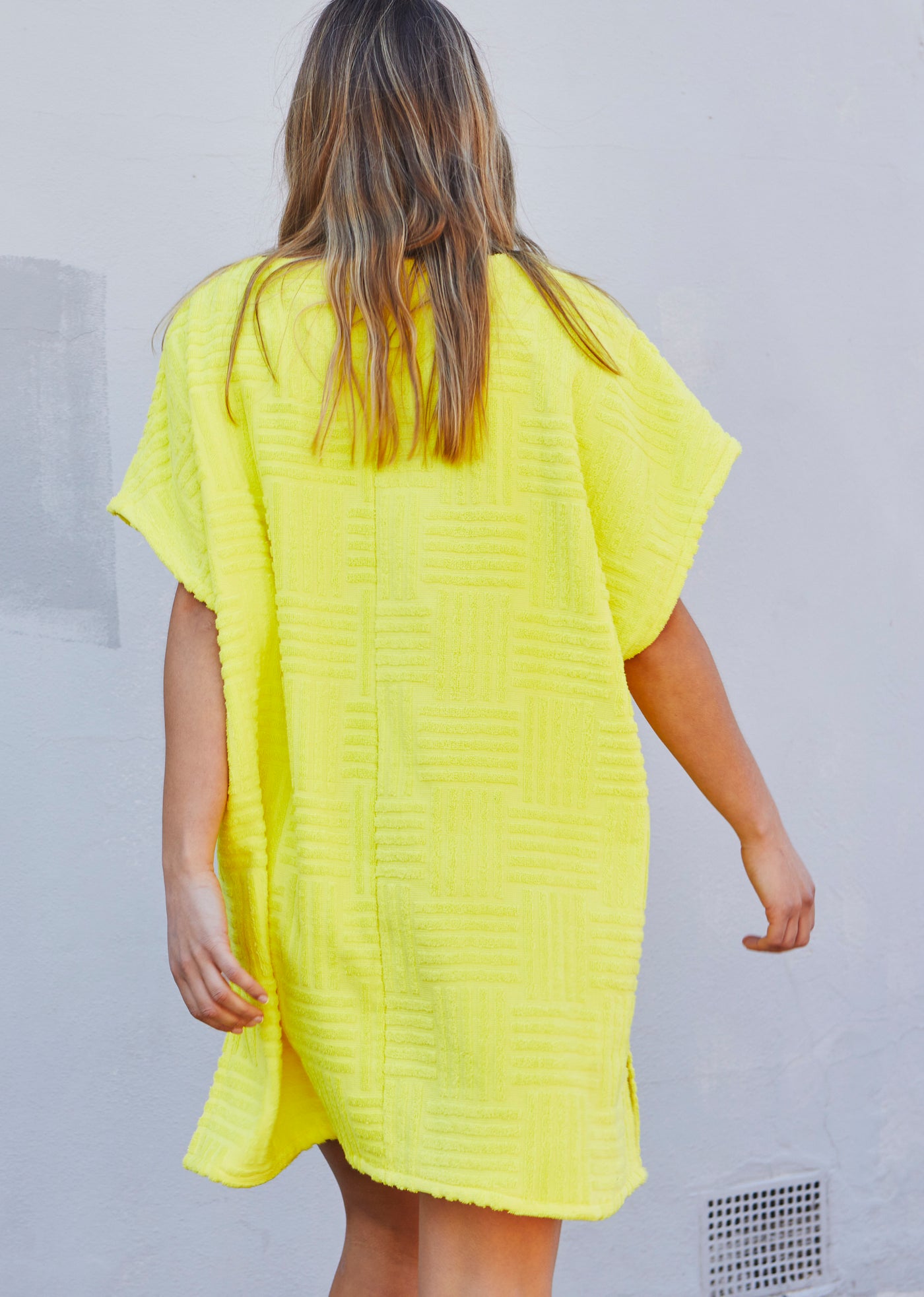 SALT & SUNSHINE TOWELLING COVER-UP - YELLOW