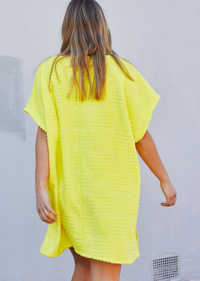 SALT & SUNSHINE TOWELLING COVER-UP - YELLOW