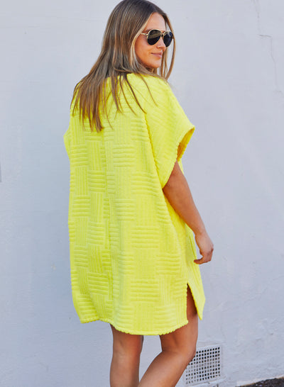 SALT & SUNSHINE TOWELLING COVER-UP - YELLOW