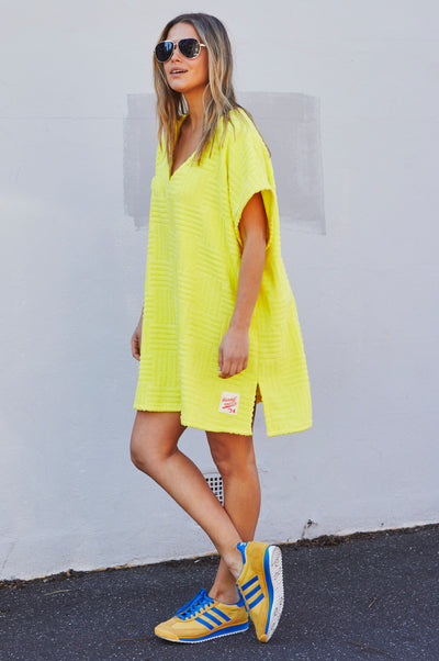 SALT & SUNSHINE TOWELLING COVER-UP - YELLOW