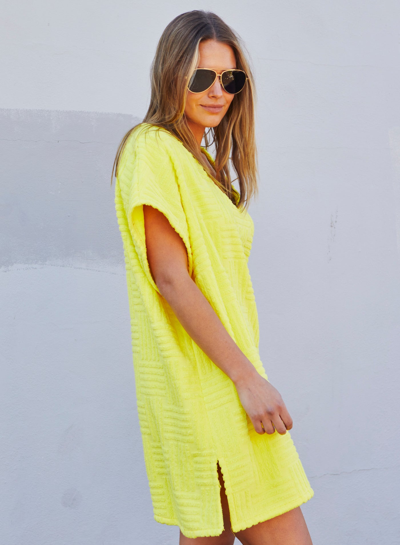 SALT & SUNSHINE TOWELLING COVER-UP - YELLOW