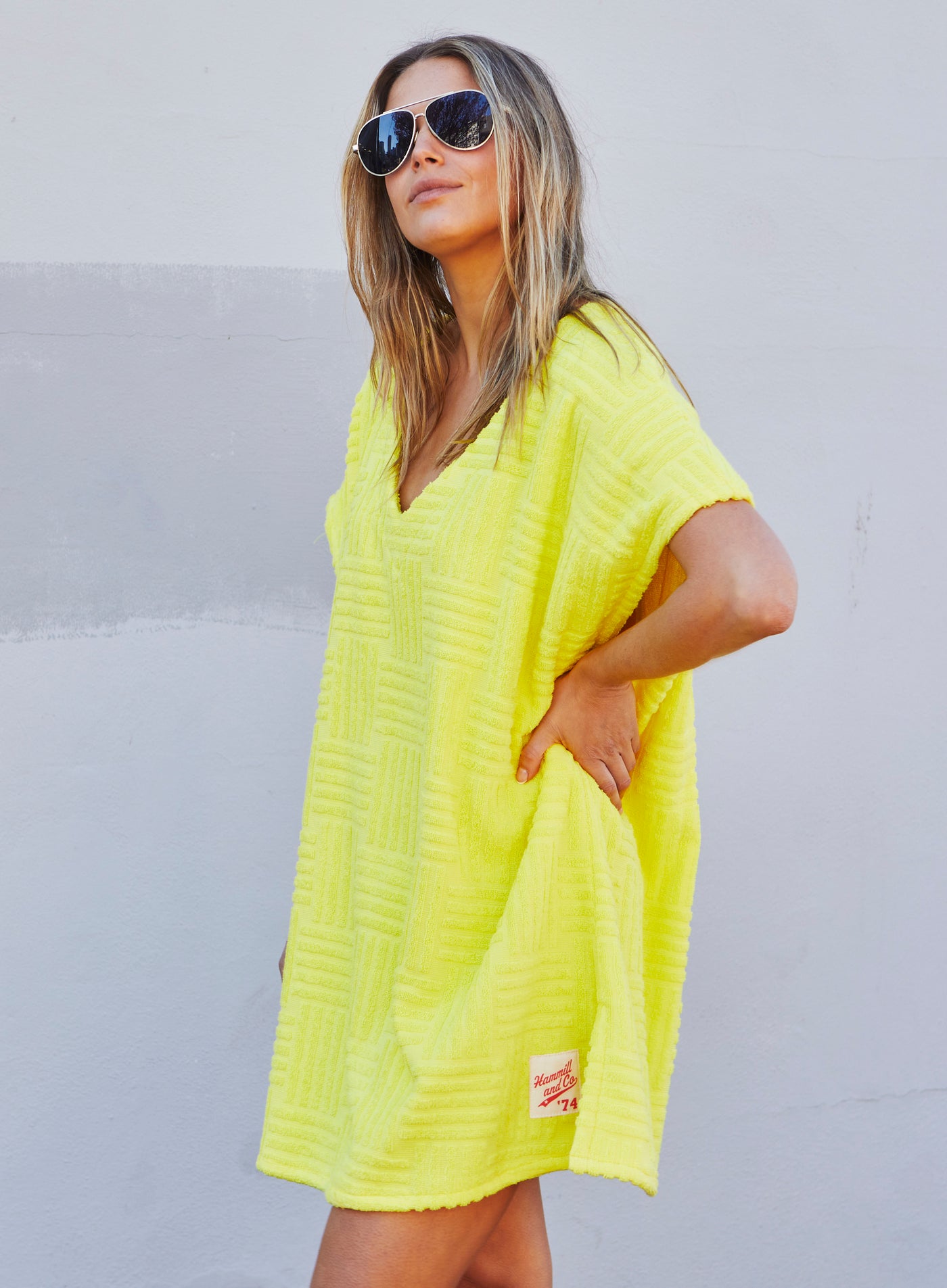 SALT & SUNSHINE TOWELLING COVER-UP - YELLOW