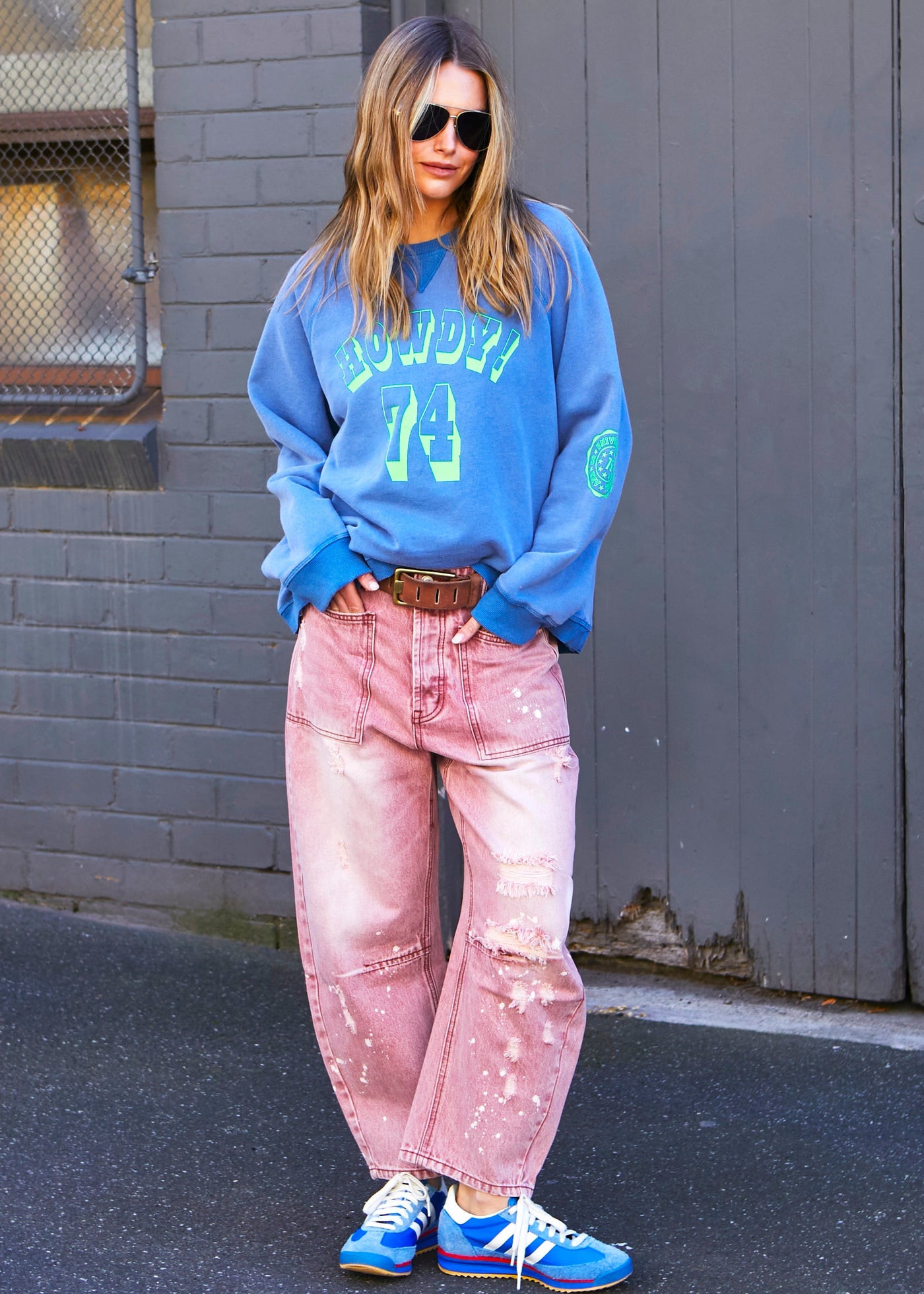 NEW HOWDY SWEAT - WASHED BLUE - SALE