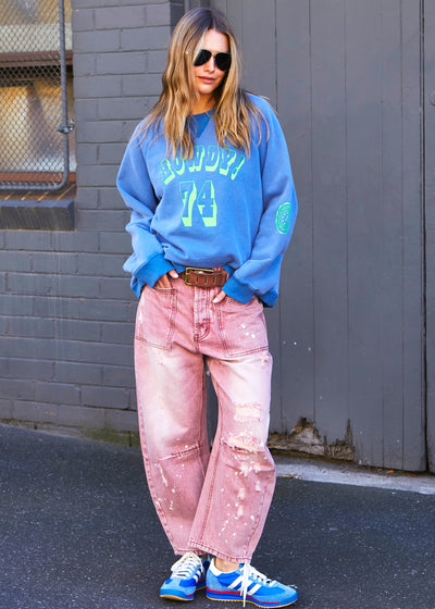 NEW HOWDY SWEAT - WASHED BLUE - SALE