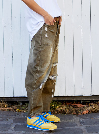 VINTAGE WASH DISTRESSED ARMY JEAN