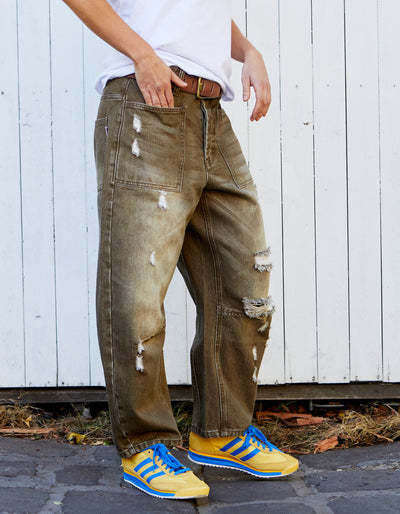 VINTAGE WASH DISTRESSED ARMY JEAN