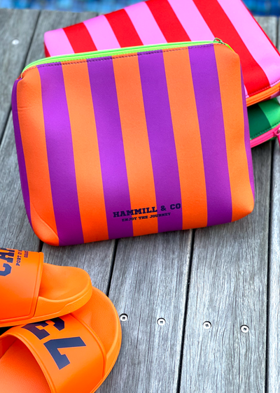 LARGE ORANGE/PURPLE POUCH